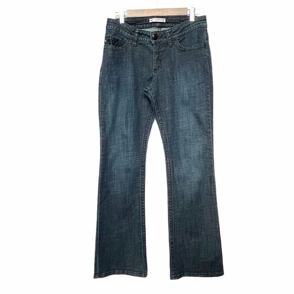 LEE Bootcut Blue Jeans Women's Size 8 Inseam 30" Slender Secret Low-Rise Stretch - Picture 1 of 12